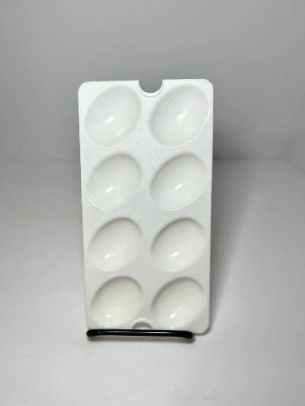 Tupperware 665-5 Deviled Egg Tray Keeper Inserts Holds 8 Eggs Replacement White